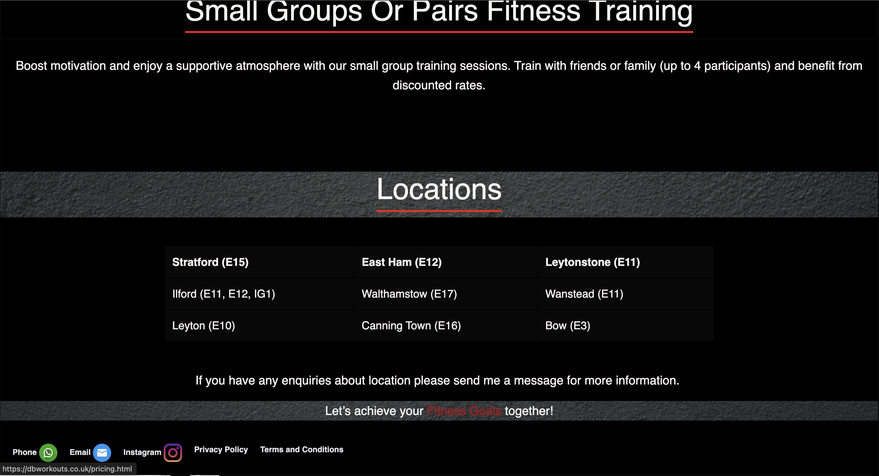 Old DB Workouts mobile